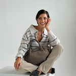 Borsa a mano BRIELLE SMALL SIMILSUEDE - GREY