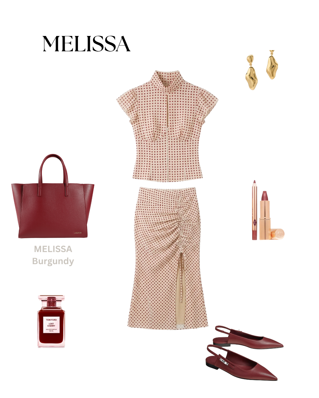 Bolso de mano MELISSA - BORGOÑA