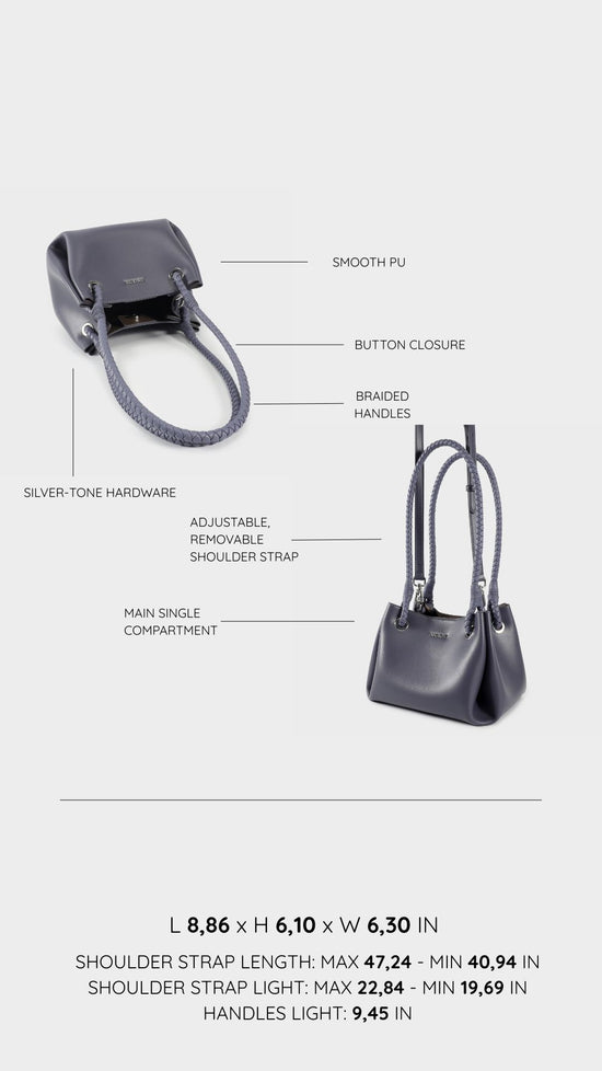 Bolso de hombro CHERYL - GRIS ANCLA