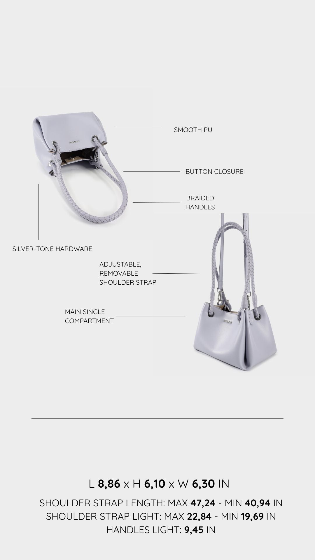 Bolso de hombro CHERYL - LAVANDA