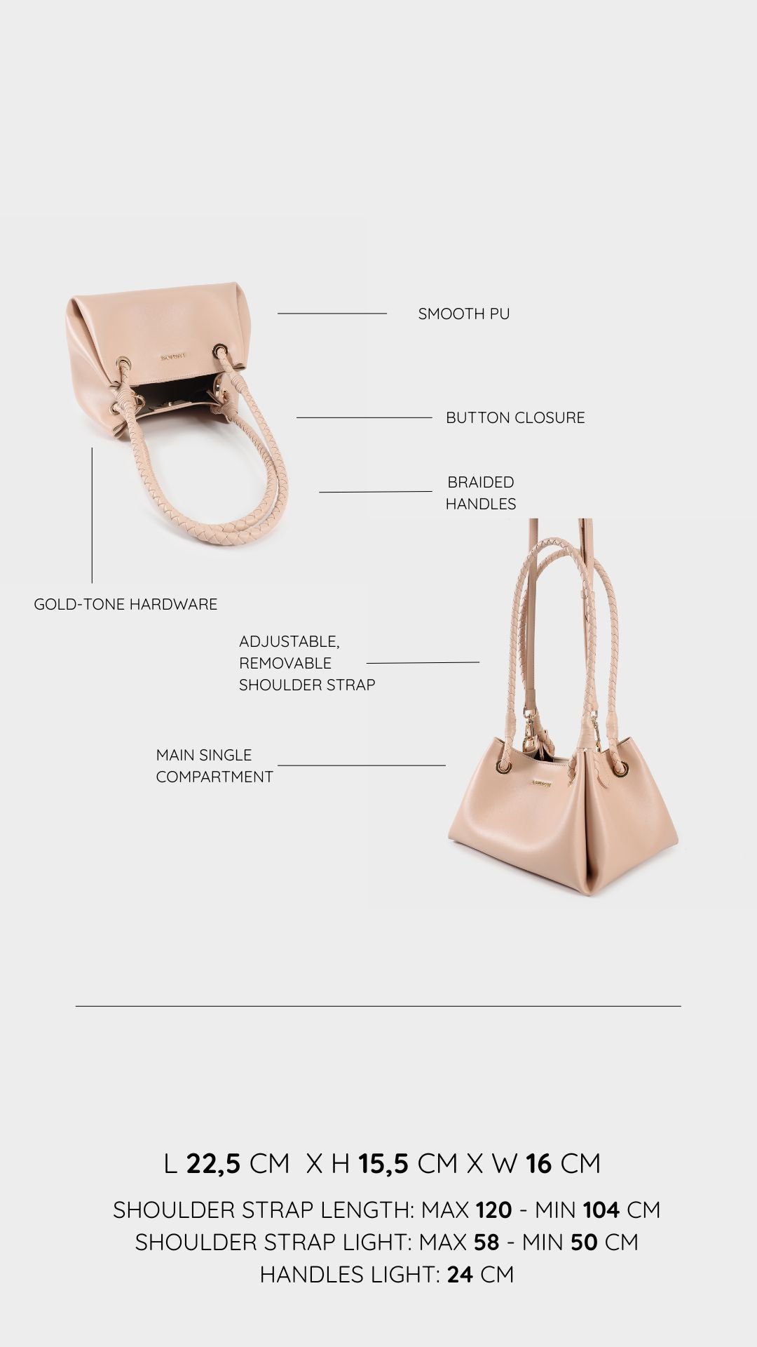 CHERYL Shoulder Bag - BLUSH