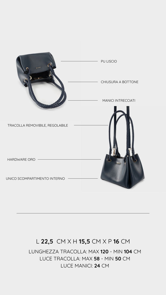 Bolso de hombro CHERYL - AZUL VERDOSO