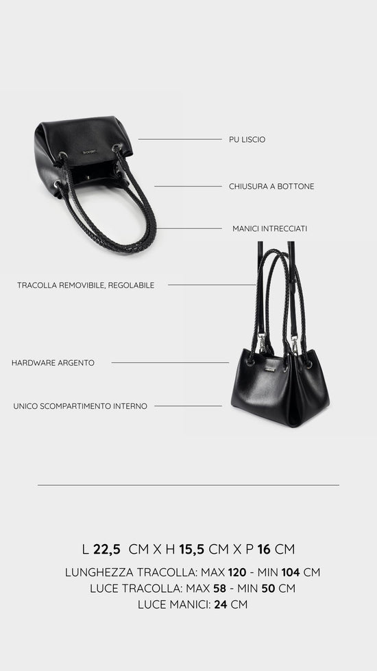 Bolso de hombro CHERYL - NEGRO