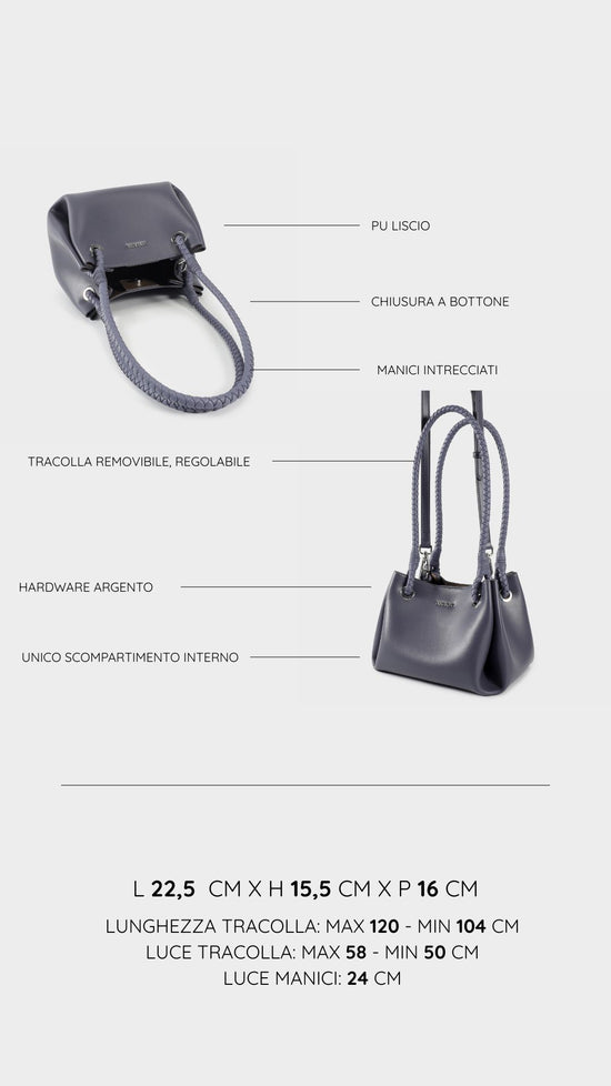 Bolso de hombro CHERYL - GRIS ANCLA