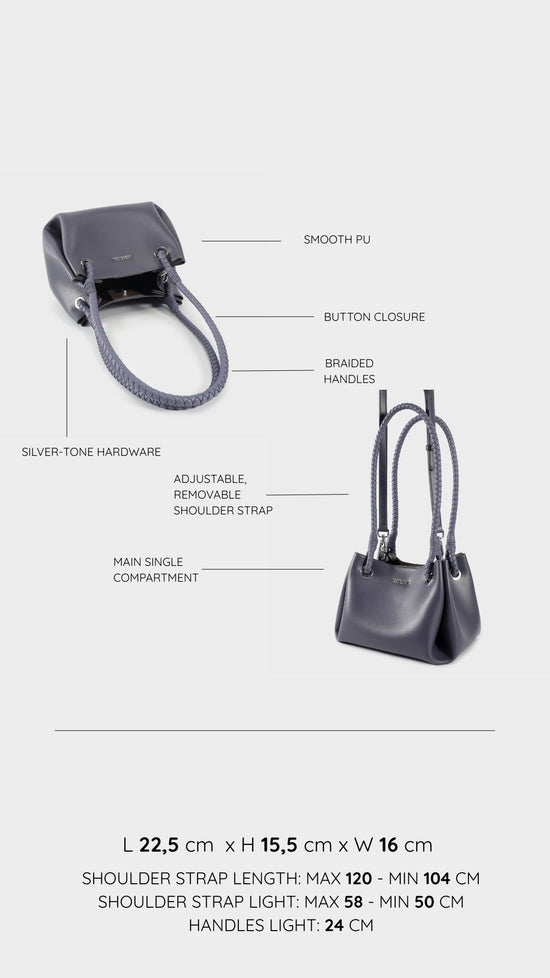 Bolso de hombro CHERYL - GRIS ANCLA