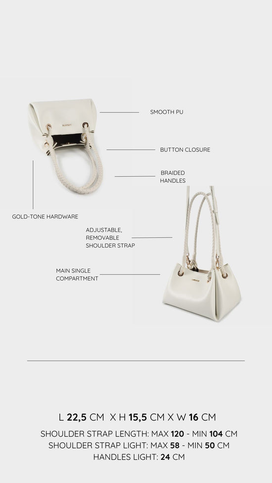 Bolso de hombro CHERYL - BLANCO ROTO
