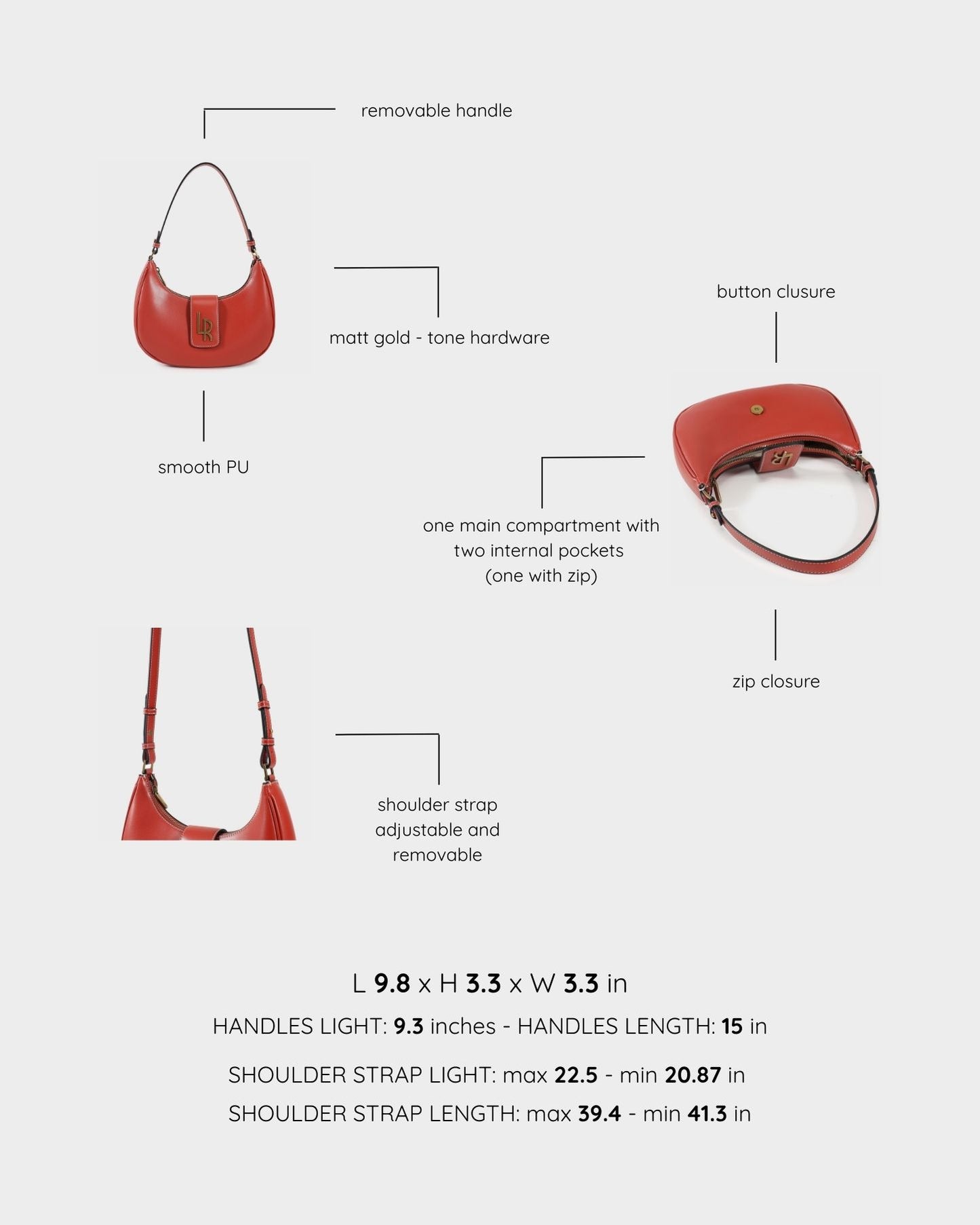 Borsa a spalla BEA - CHESTNUT