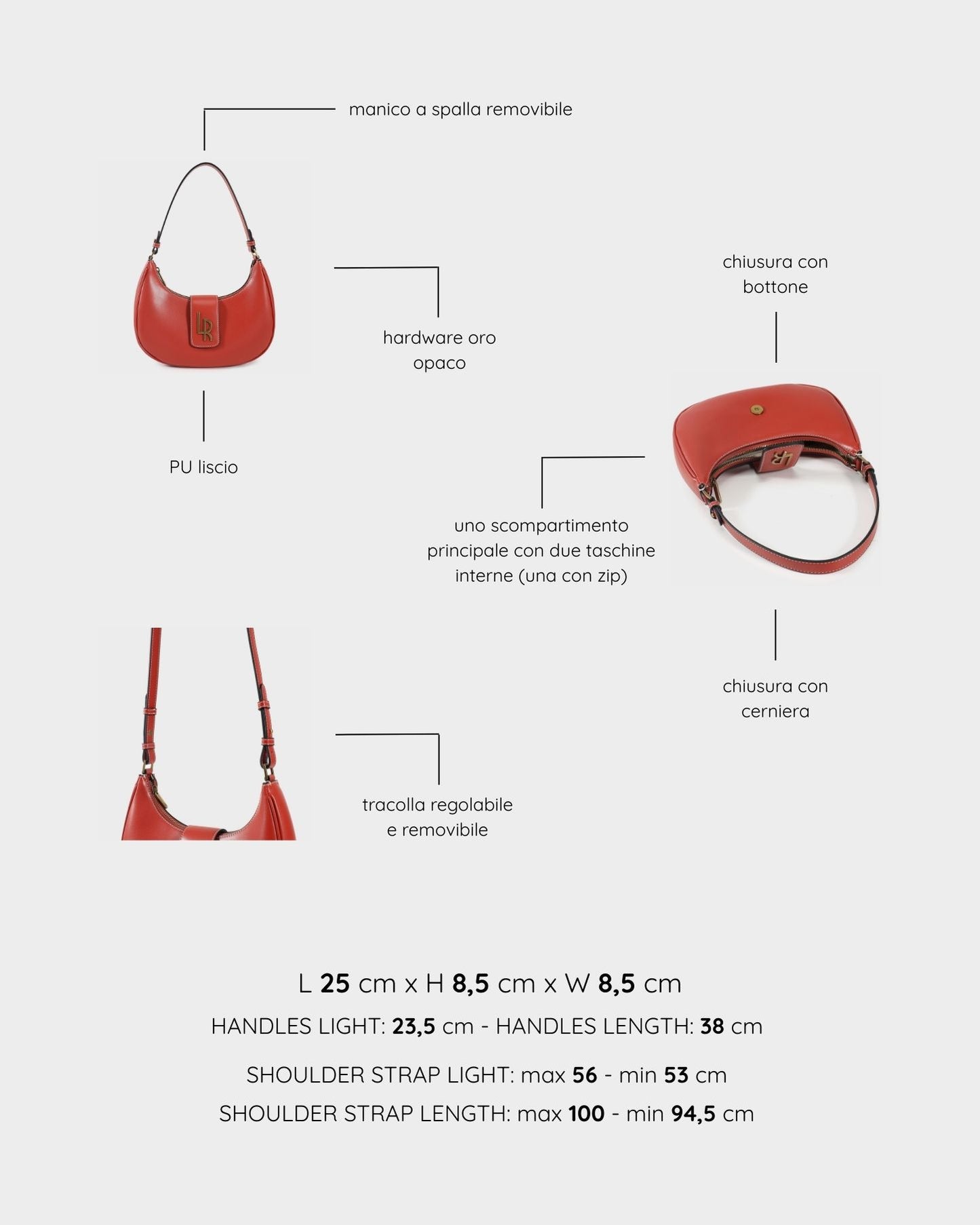 Borsa a spalla BEA - CHESTNUT