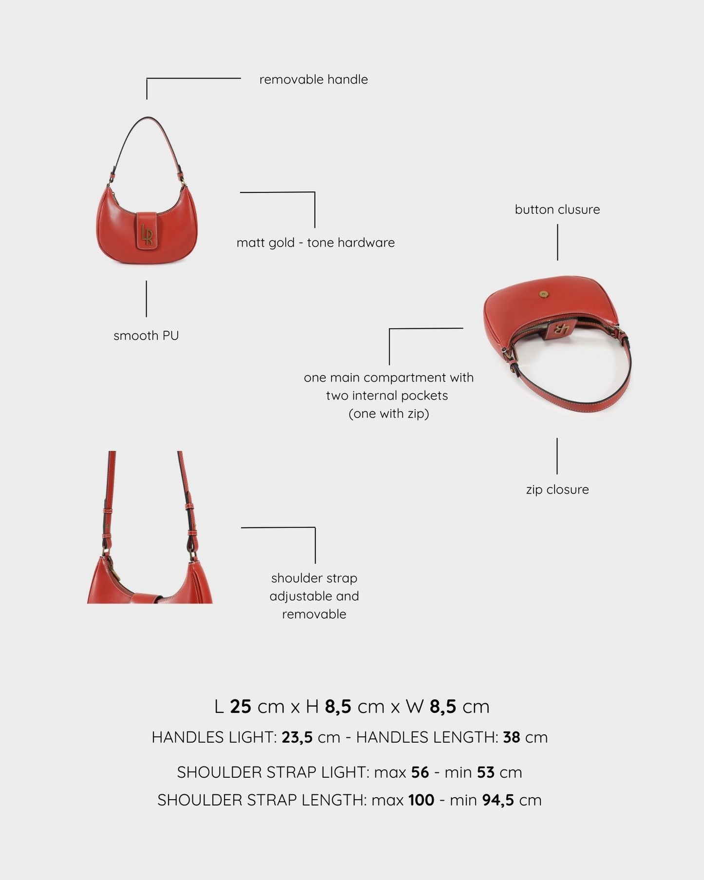 Borsa a spalla BEA - CHESTNUT