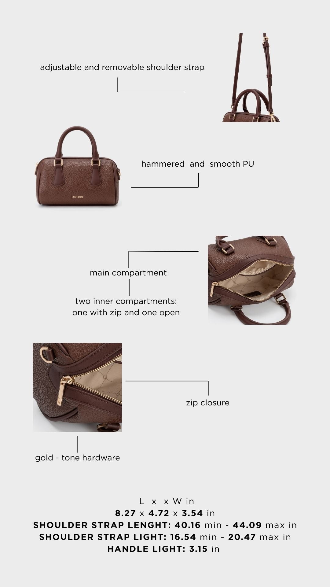 Borsa a mano BLINKY - MILK CHOCOLATE