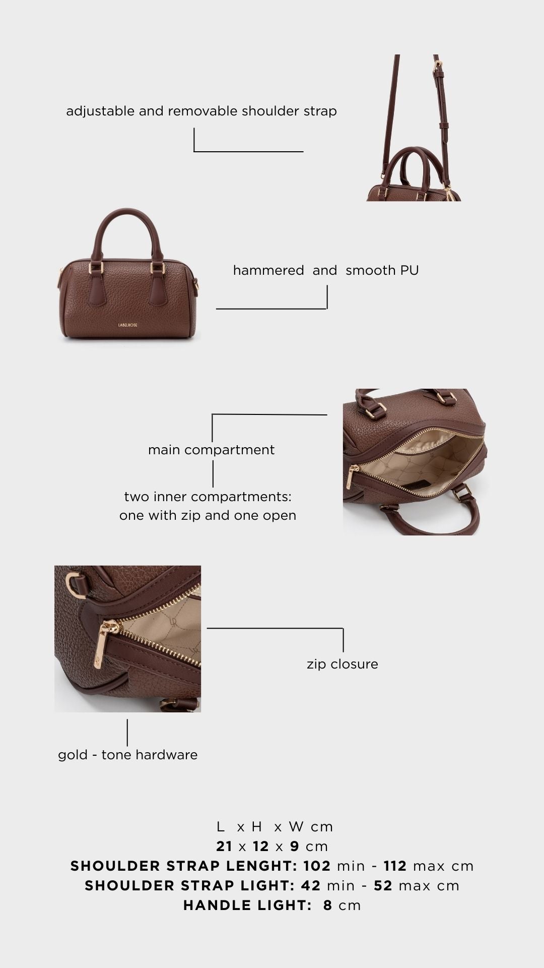 Borsa a mano BLINKY - MILK CHOCOLATE