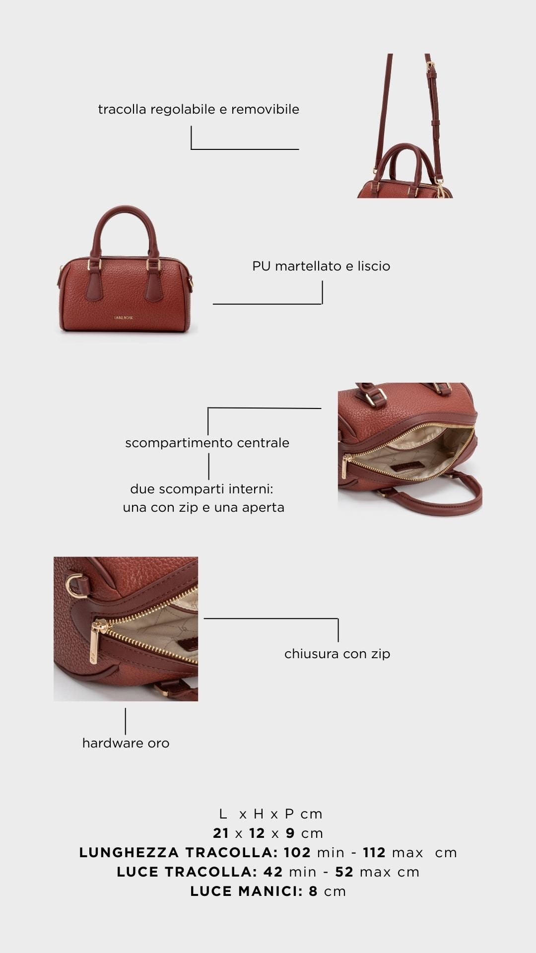 Borsa a mano BLINKY - CINNAMON