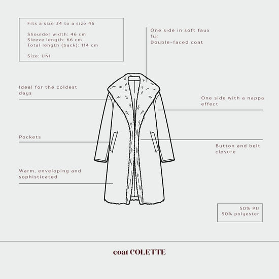 Coat COLETTE - BROWN