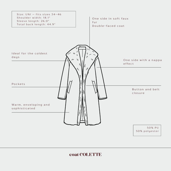 Coat COLETTE - BROWN