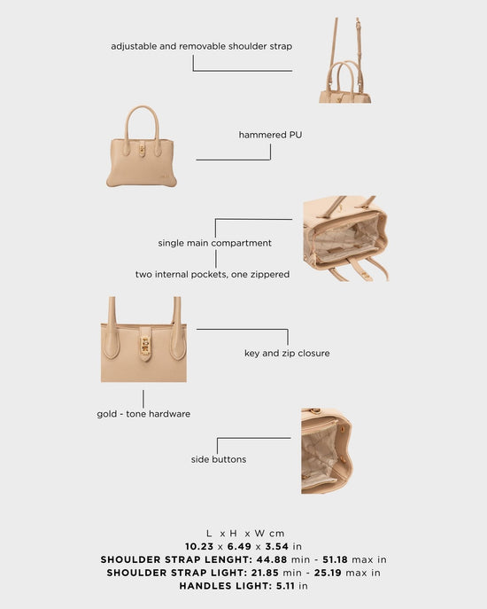 Borsa a mano LENÚ - CREAM