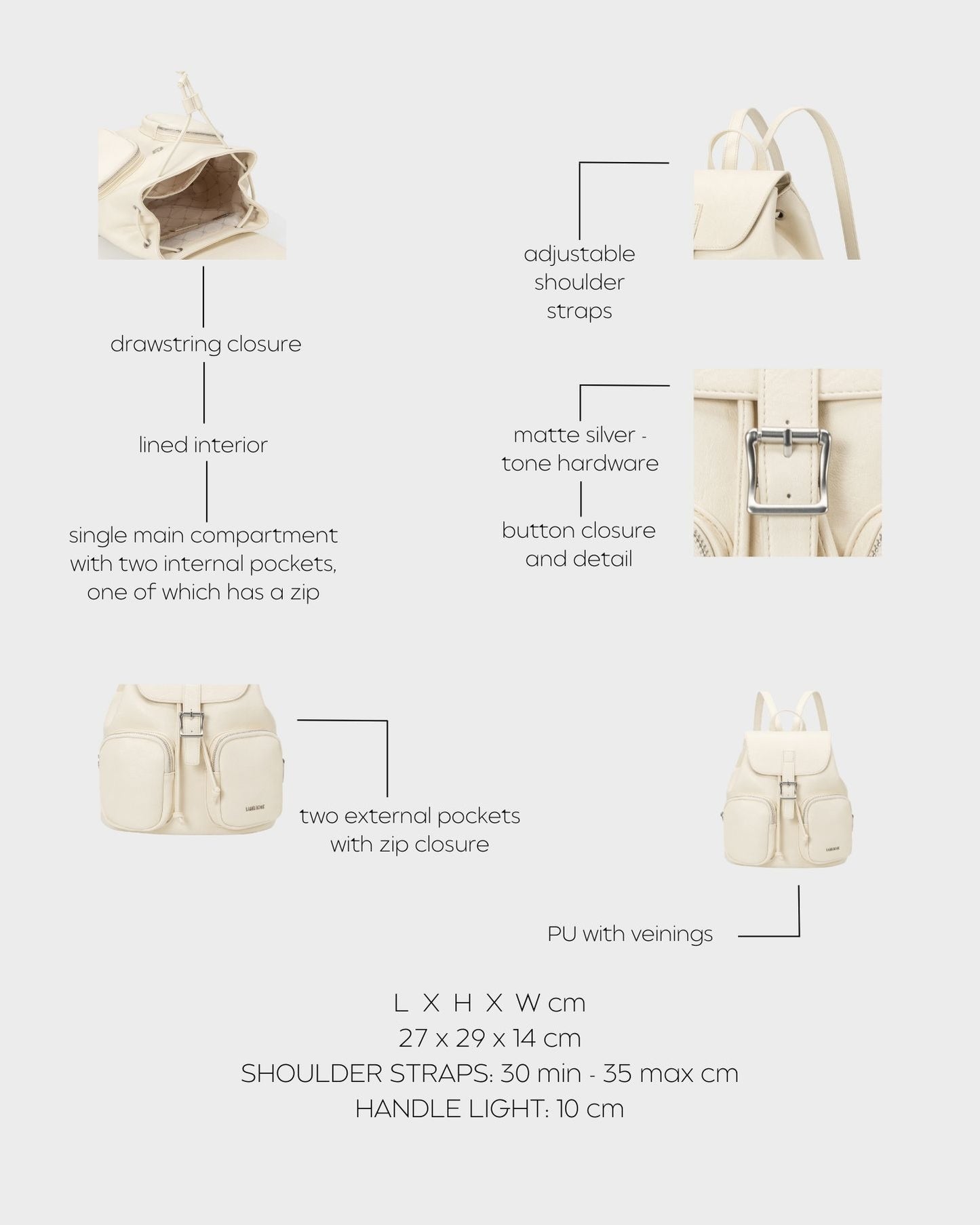 Mochila SUMMER BACKPACK - CREAM