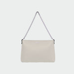 ANNIE genuine leather clutch - CREAM