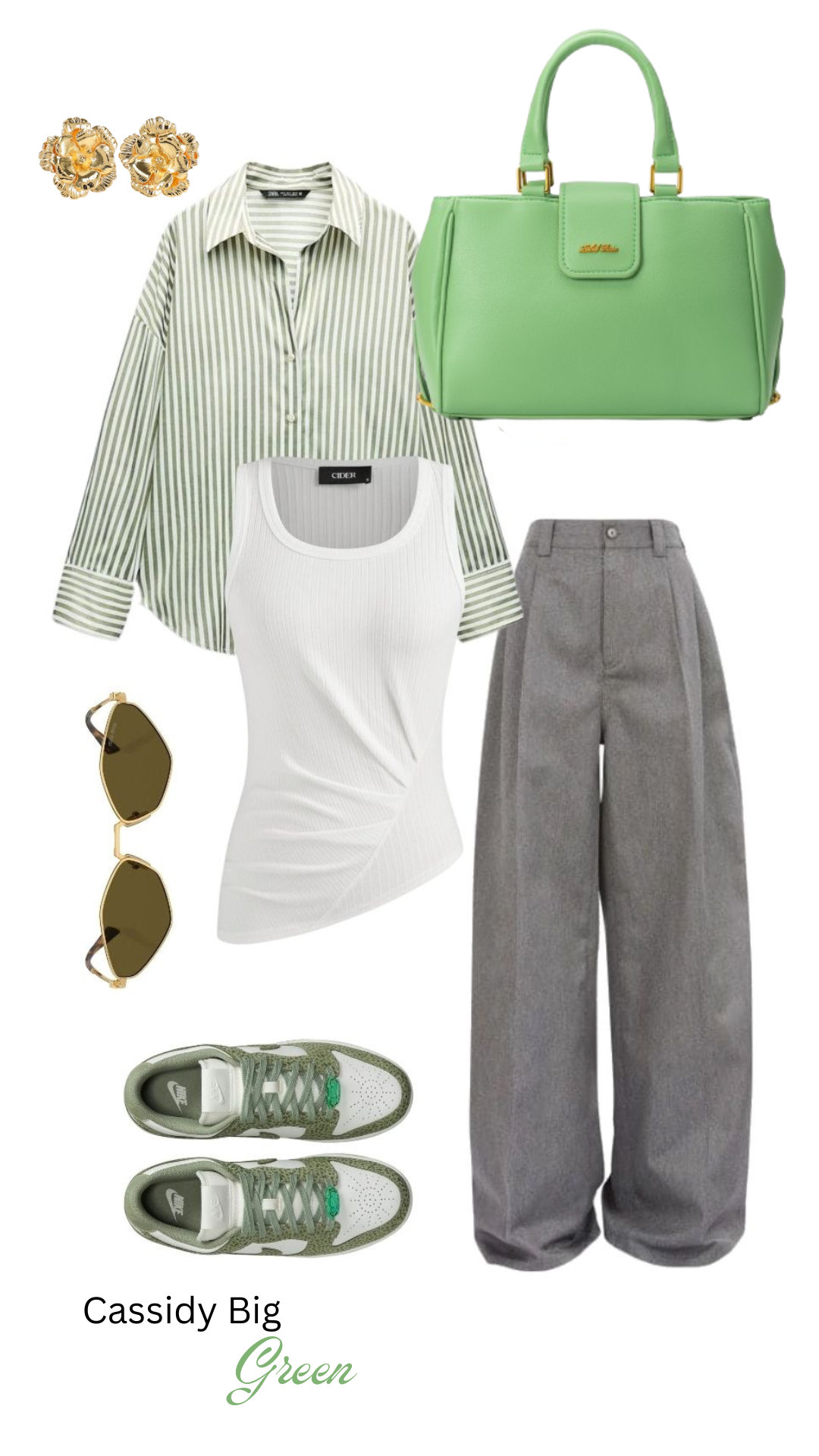 Borsa a mano CASSIDY BIG - GREEN