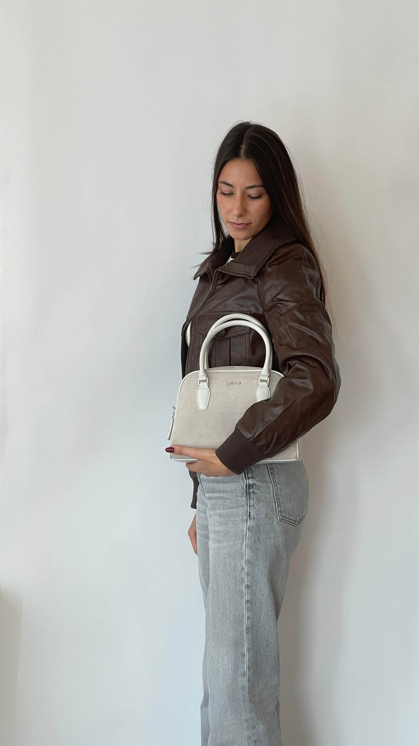 Borsa a tracolla DIANA   - OFF WHITE
