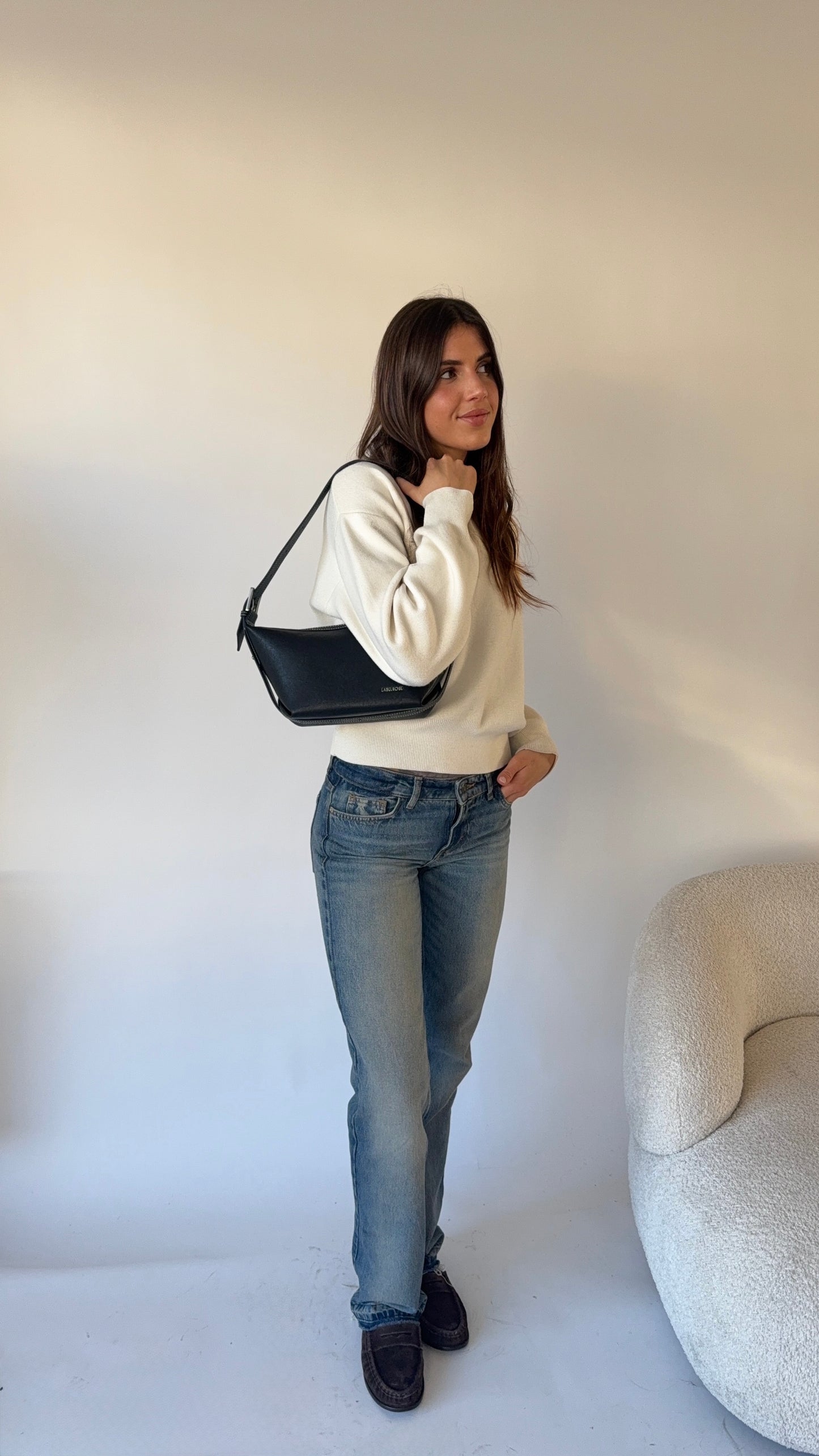 Borsa a spalla DANI- BLACK SILVER