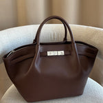 Borsa a mano BRIELLE SMALL - DARK BROWN SILVER