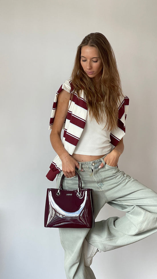Borsa a mano MARGOT BIG VERNICE - MERLOT