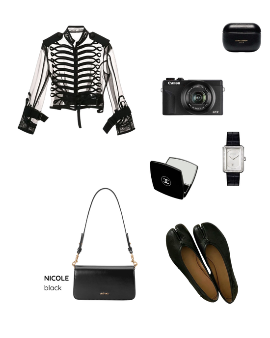 Borsa a spalla NICOLE - BLACK