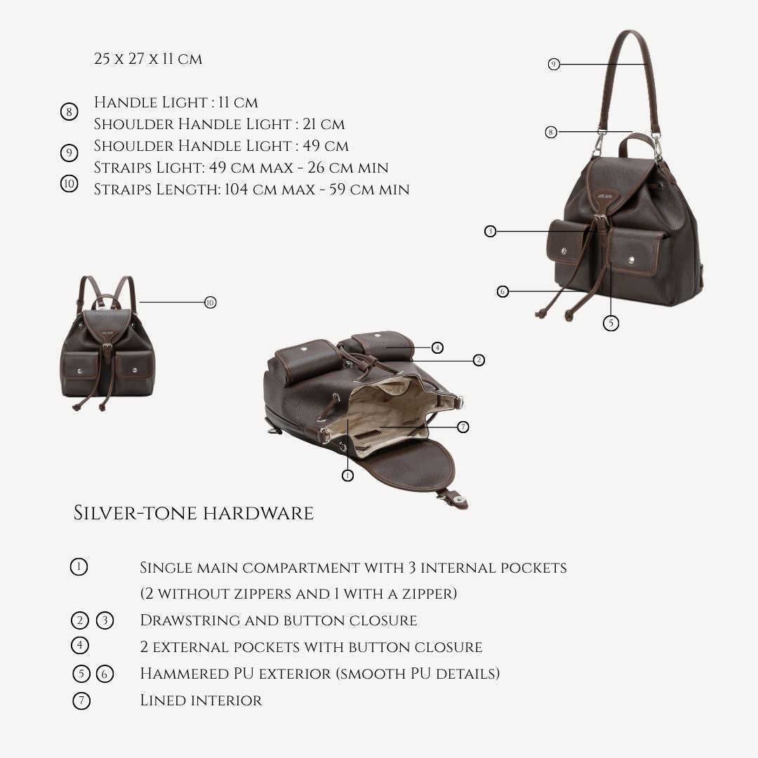Zaino BAGPACK - DARK BROWN