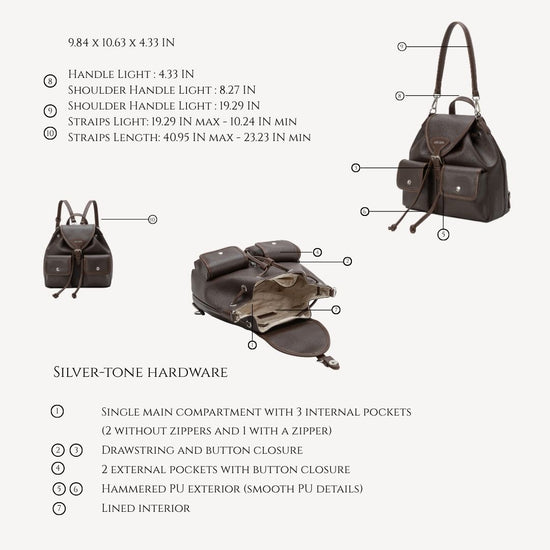 BAGPACK Backpack - DARK BROWN
