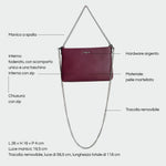 ANNIE genuine leather clutch - DARK CHERRY