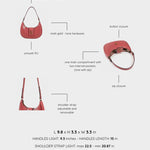 Borsa a spalla BEA - DARK MAUVE
