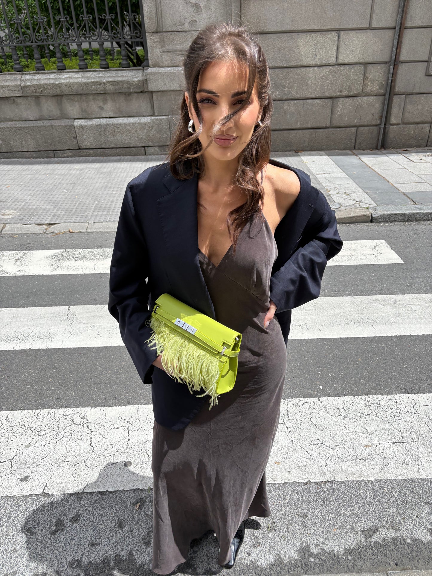 Borsa a tracolla GRACE LONG LE - LIME