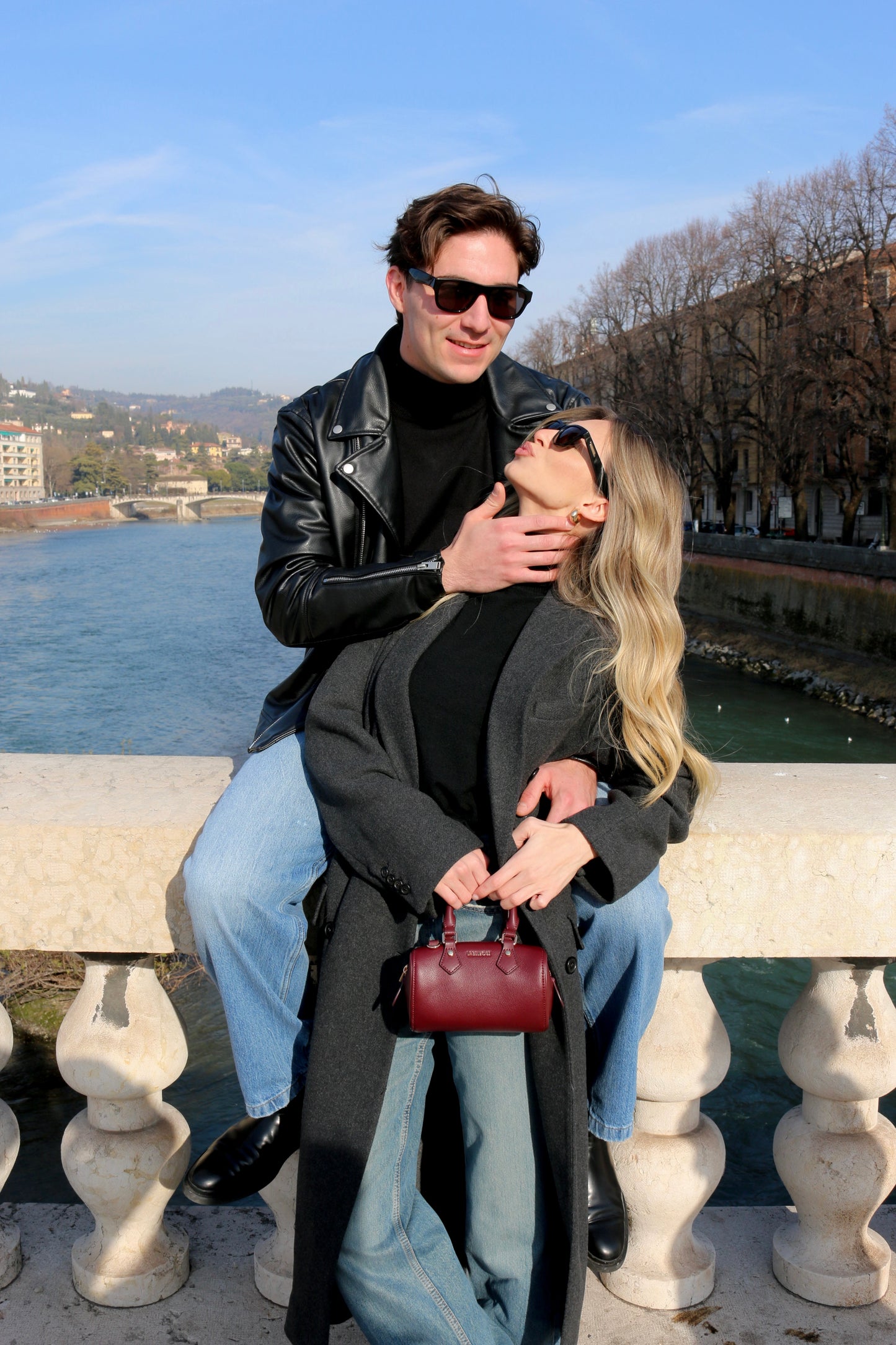 Borsa a mano Bauletto EROS - BURGUNDY