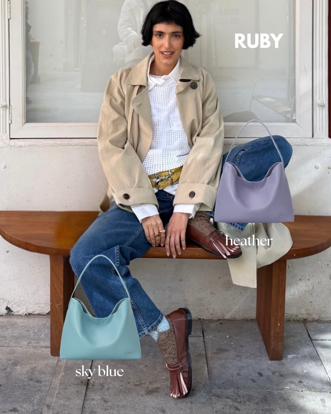 Shopper bag RUBY - SKY BLUE
