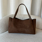 IVORY SUEDE Shoulder bag - CHOCOLATE