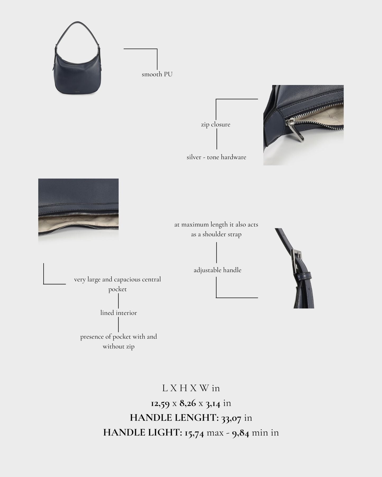 Borsa a spalla LILLIAN - DENIM