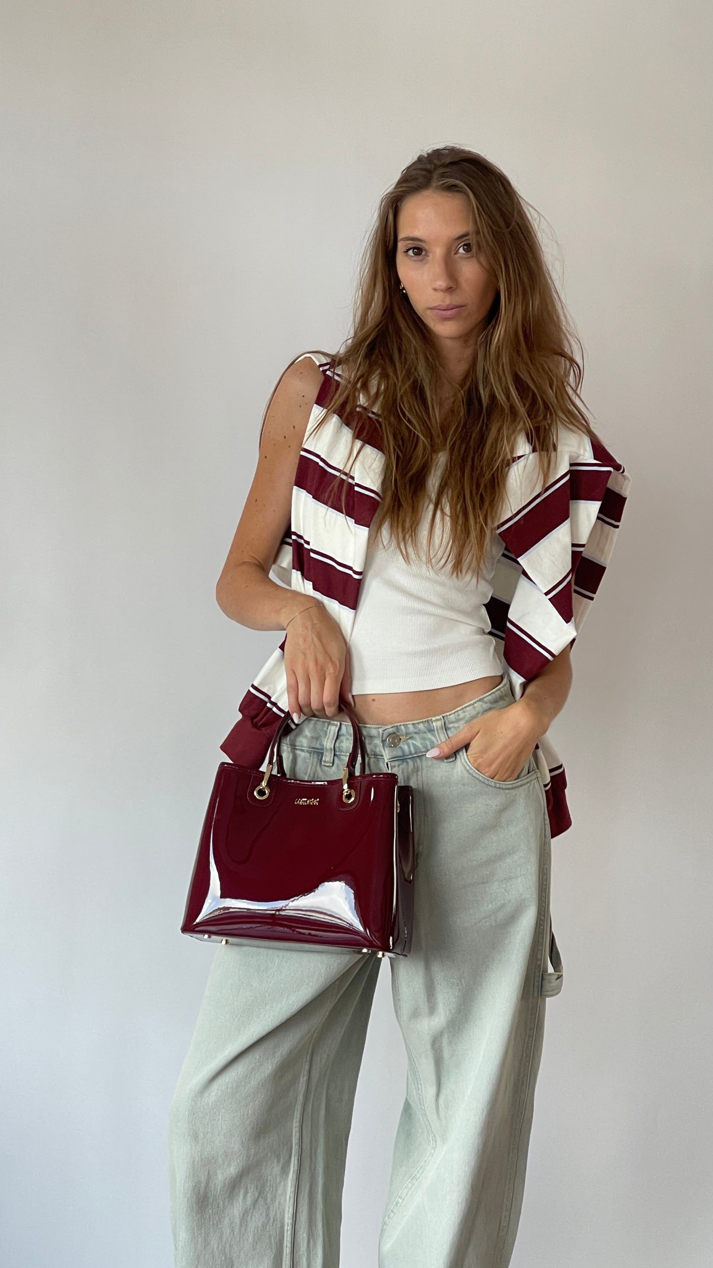 Borsa a mano MARGOT BIG VERNICE - RASPBERRY JELLY