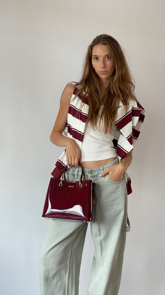Borsa a mano MARGOT BIG VERNICE - RASPBERRY JELLY