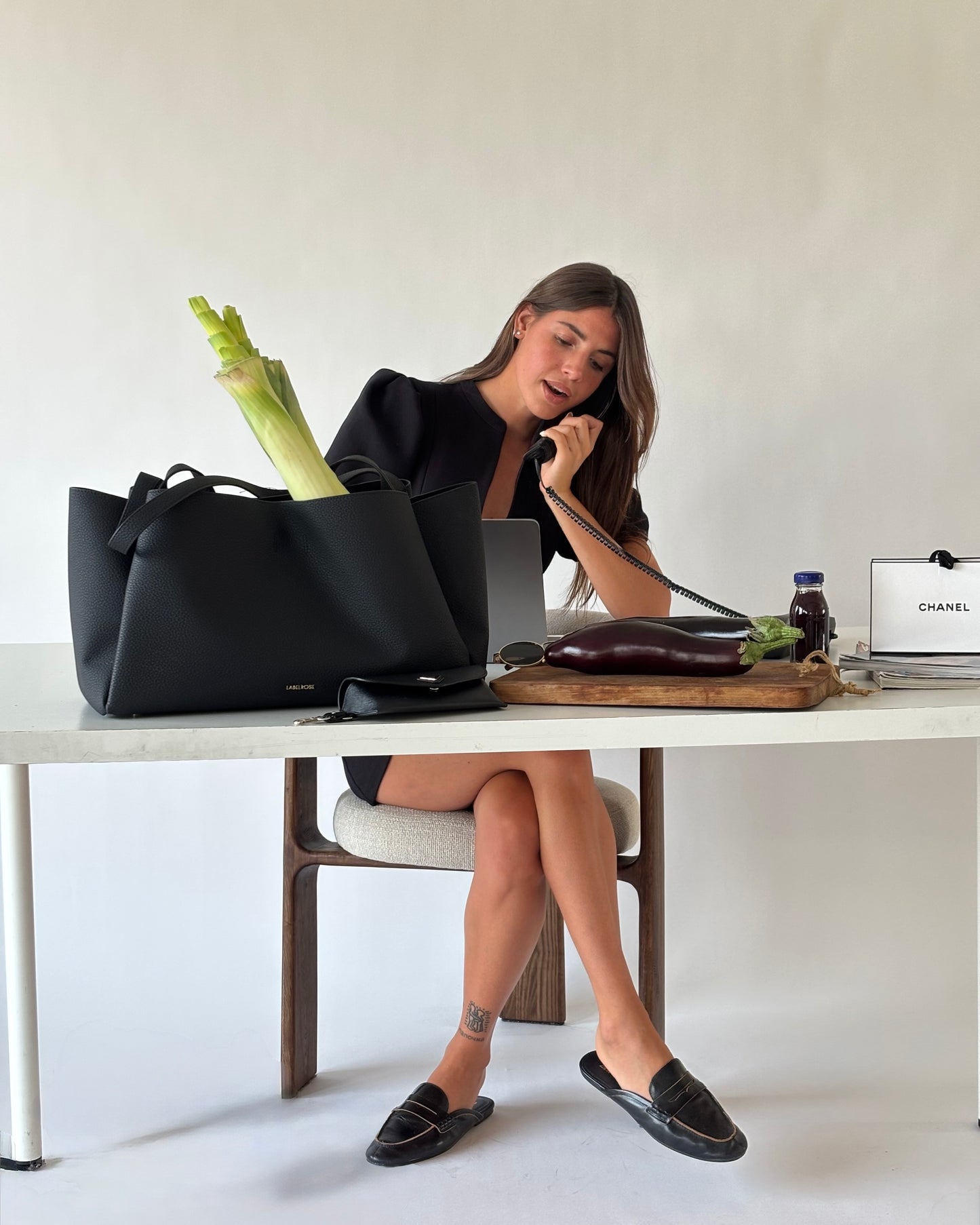 Borsa a spalla IVORY - BLACK GOLD MANHATAN