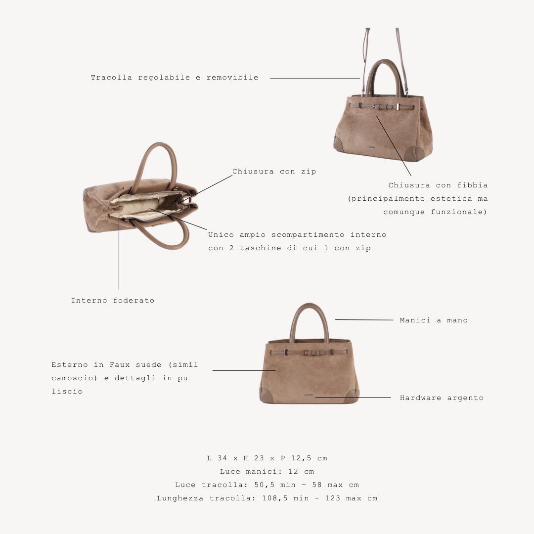 MINA handbag - TAUPE
