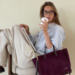 Borsa a mano MELISSA SIMILSUEDE - AUBERGINE
