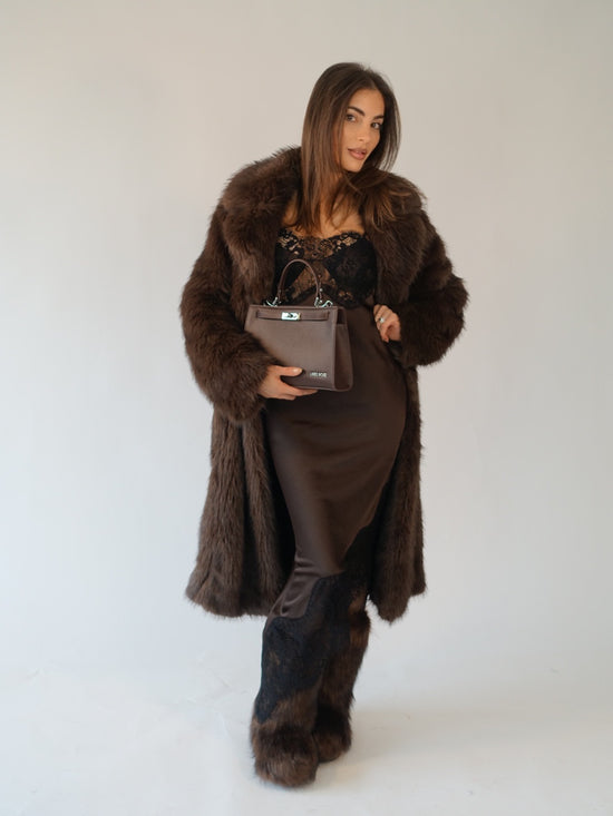 Borsa a mano PARIS SMALL - DARK CHOCOLATE