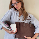 Borsa a mano MELISSA SIMILSUEDE - CHOCOLATE