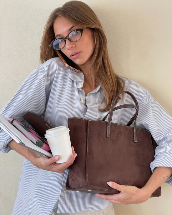 Borsa a mano MELISSA SIMILSUEDE - CHOCOLATE