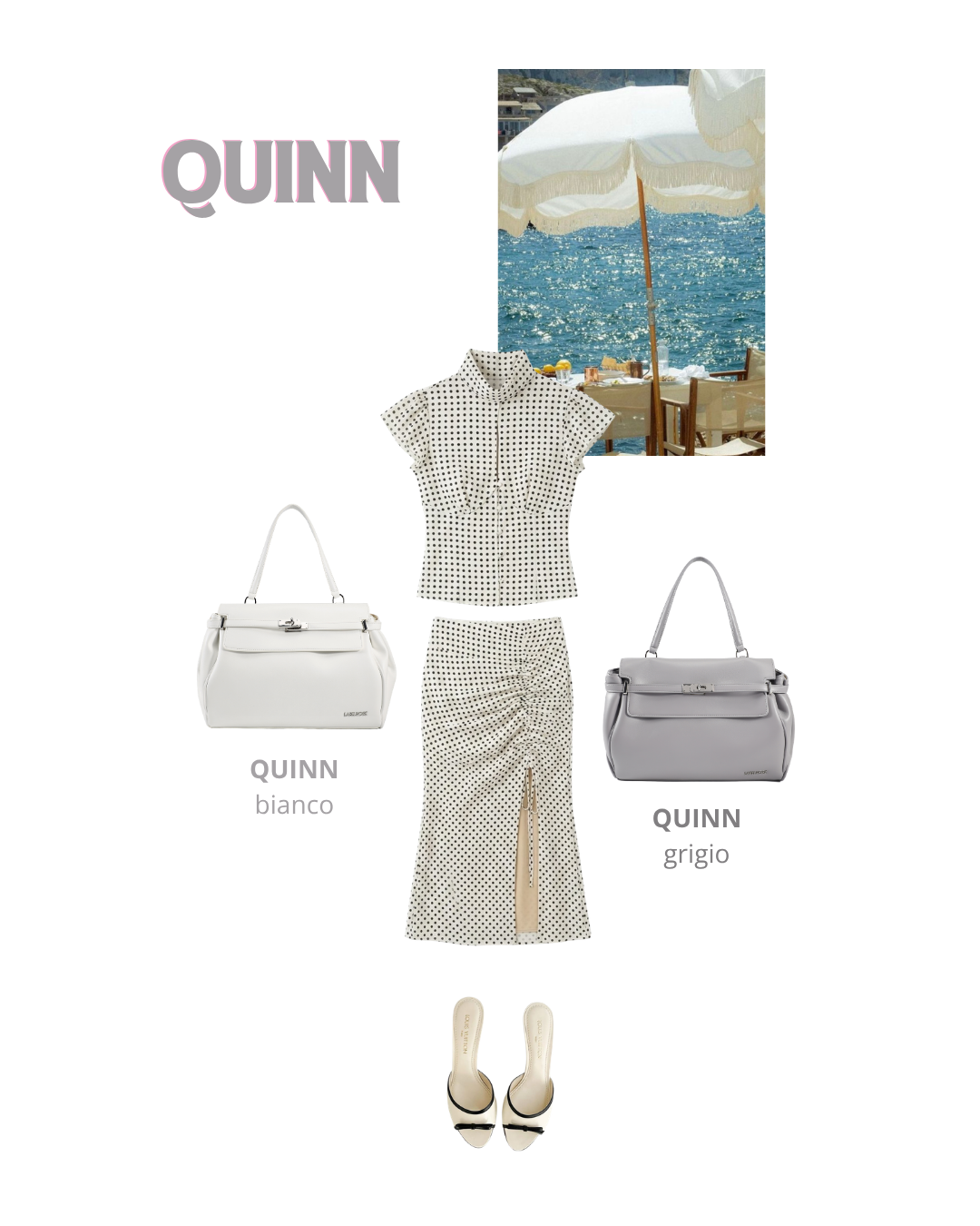 QUINN Shoulder Bag - WHITE