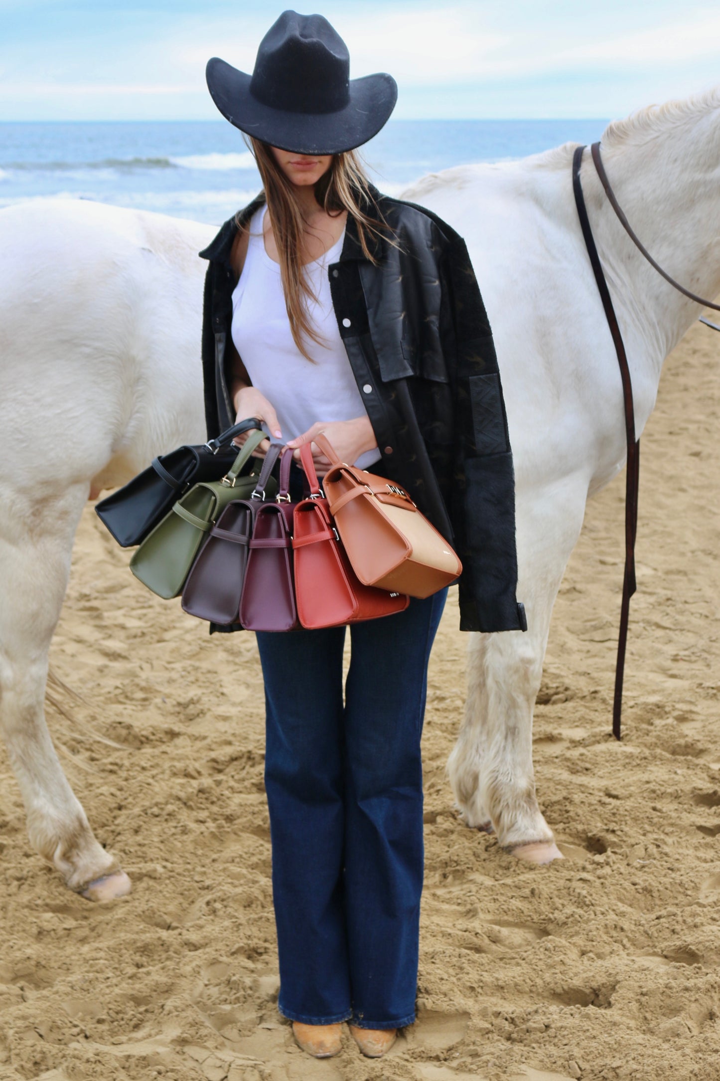 Borsa a mano GRACE SUEDE MEDIUM - GREEN