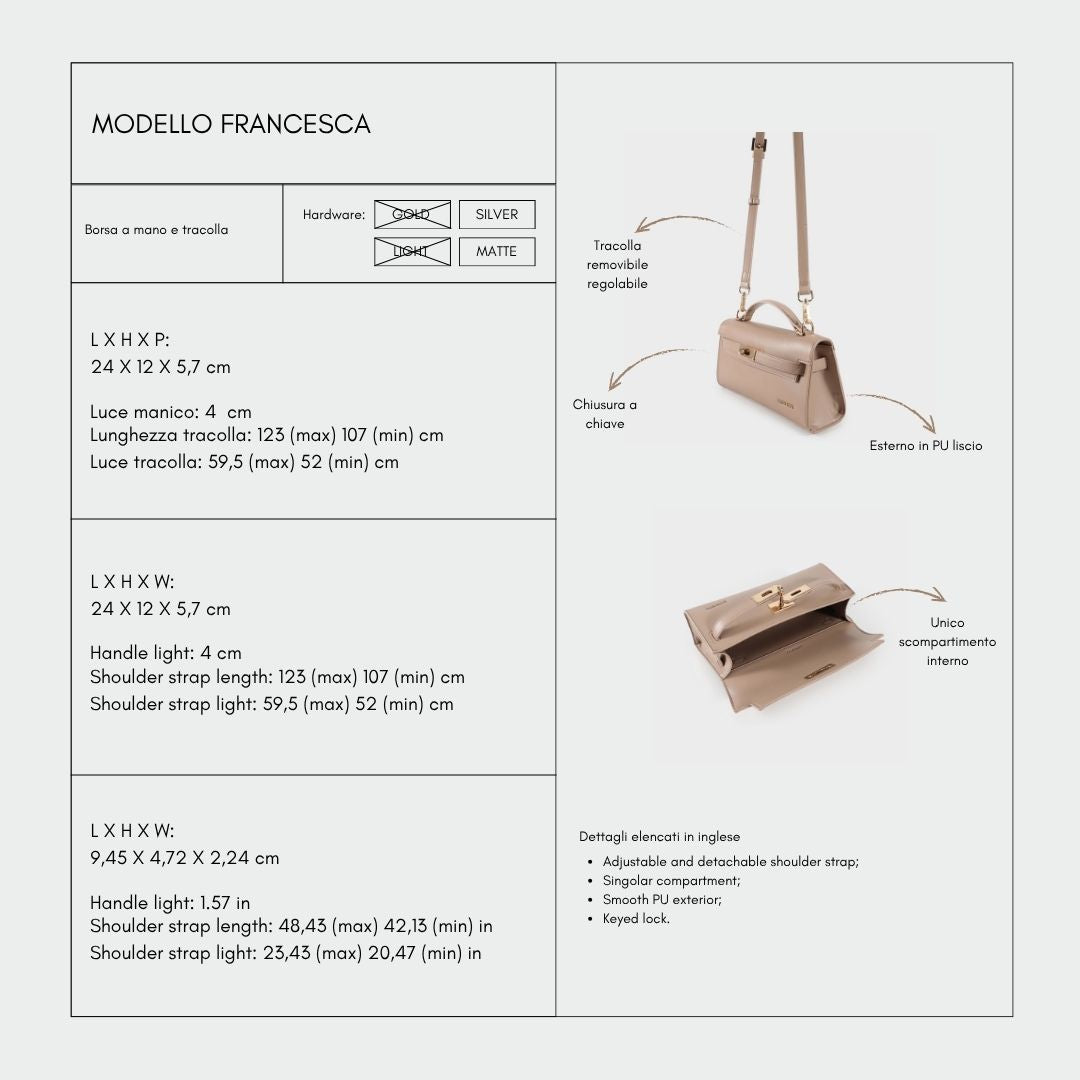 Borsa a mano  FRANCESCA - TAUPE