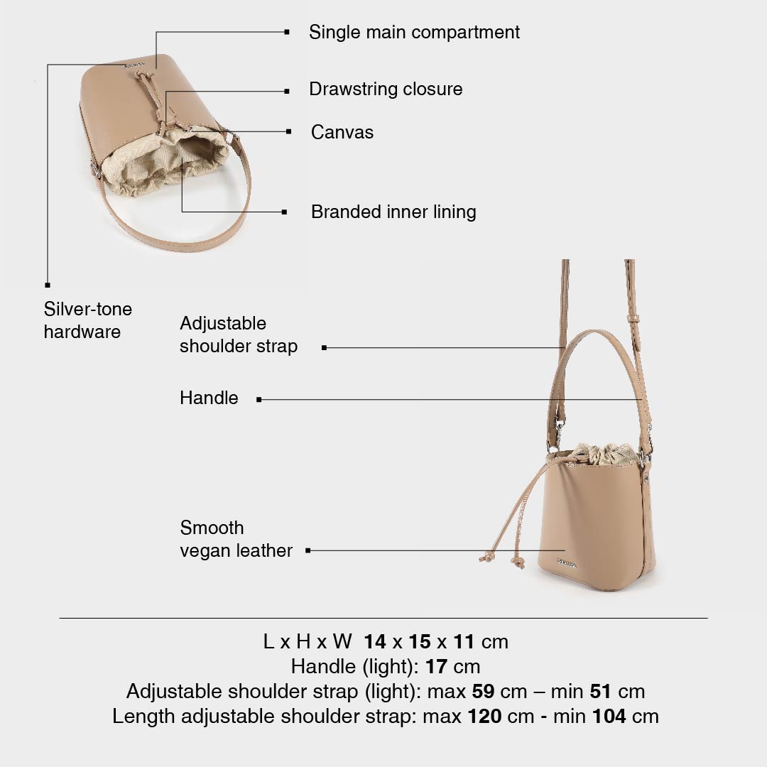 GINEVRA Bucket Bag - TAUPE