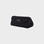MEGAN FAUX SUEDE glasses case - BLACK GOLD