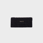 MEGAN FAUX SUEDE glasses case - BLACK GOLD